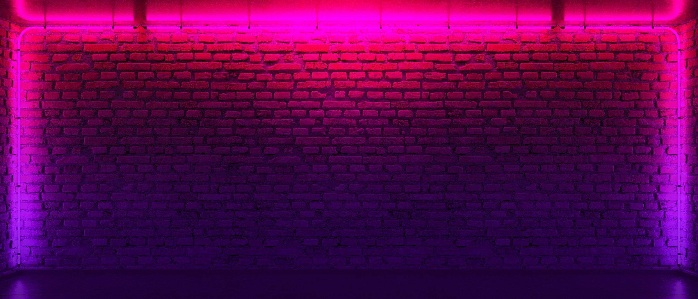 Brick Wall with Neon Light